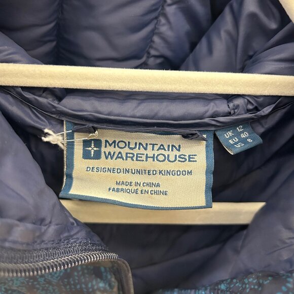 Mountain Warehouse Dark Blue Puffer Jacket with Hood - Picture 2 of 2